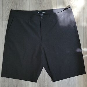 Travis Mathew Black Flat Front Shorts